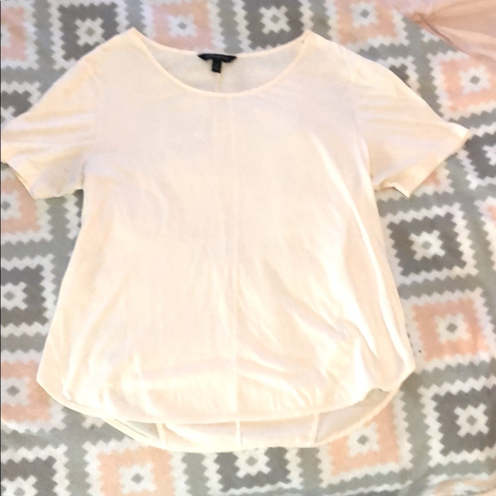 white mesh side tee